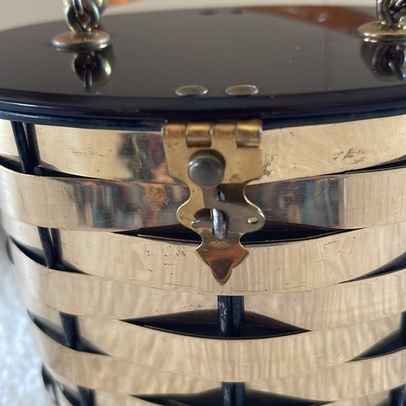 Dorset Rex Fifth Avenue 1950s Magic Weave Woven Metal Box Basket Purse Handbag - Picture 5 of 13